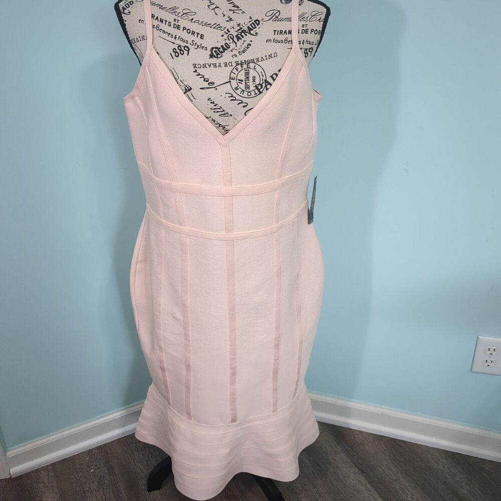 Venus bodycon pink dress new with tags 1x plus size